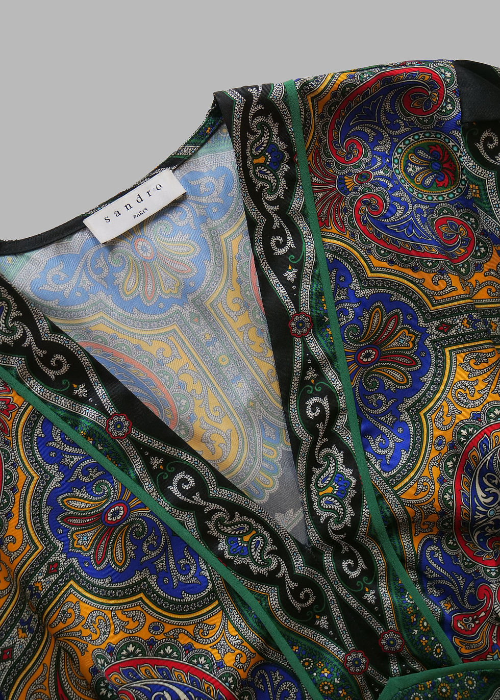 Thumbnail: Sandro Rayan Paisley Mini Dress | XS