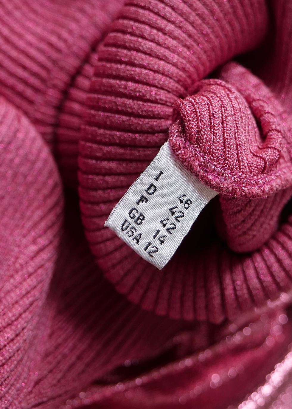 Thumbnail: Cedric Charlier Pink Metallic Lurex Roll Neck Jumper