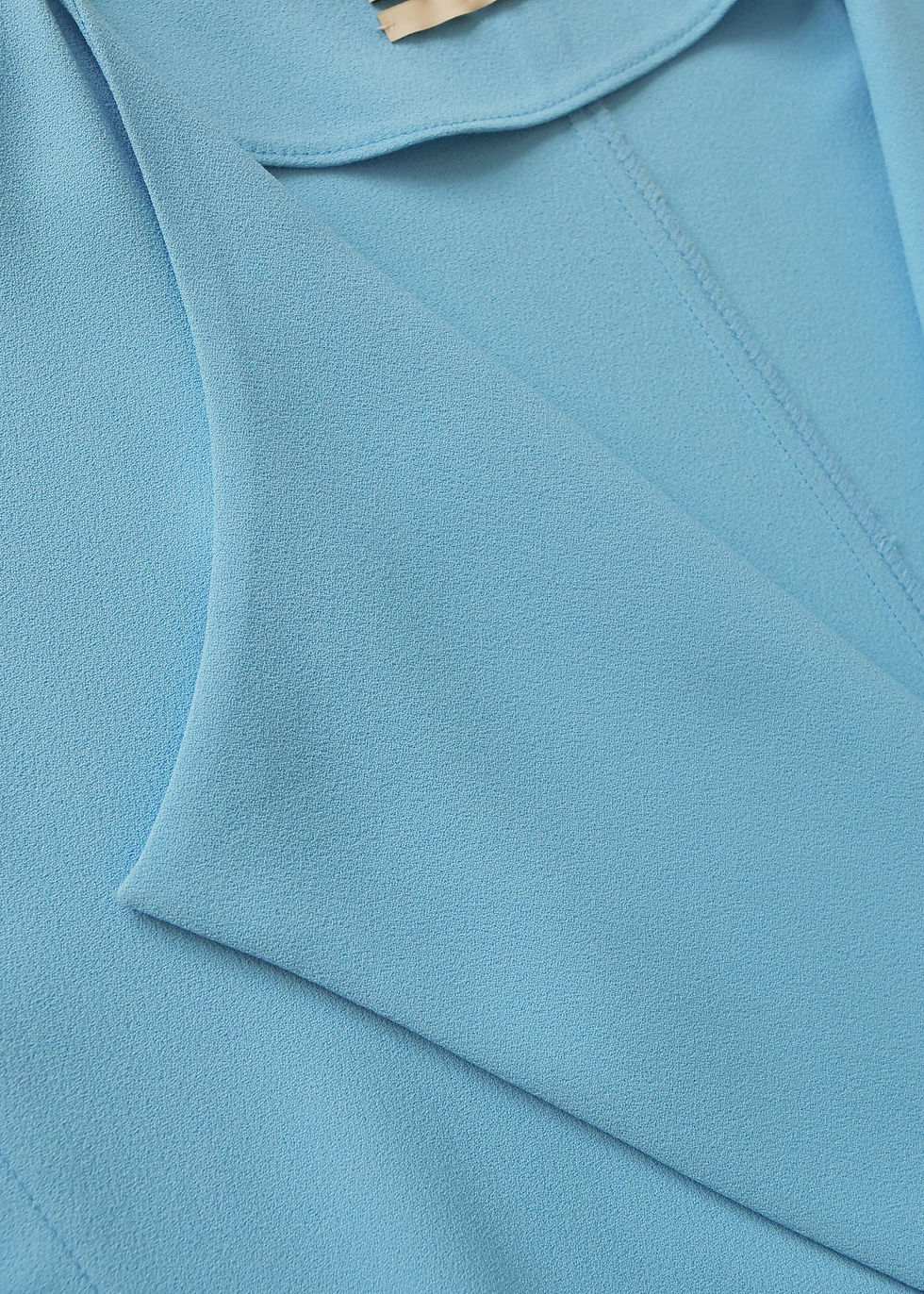 Thumbnail: Pinko Blue Crepe Mini Dress | UK 8