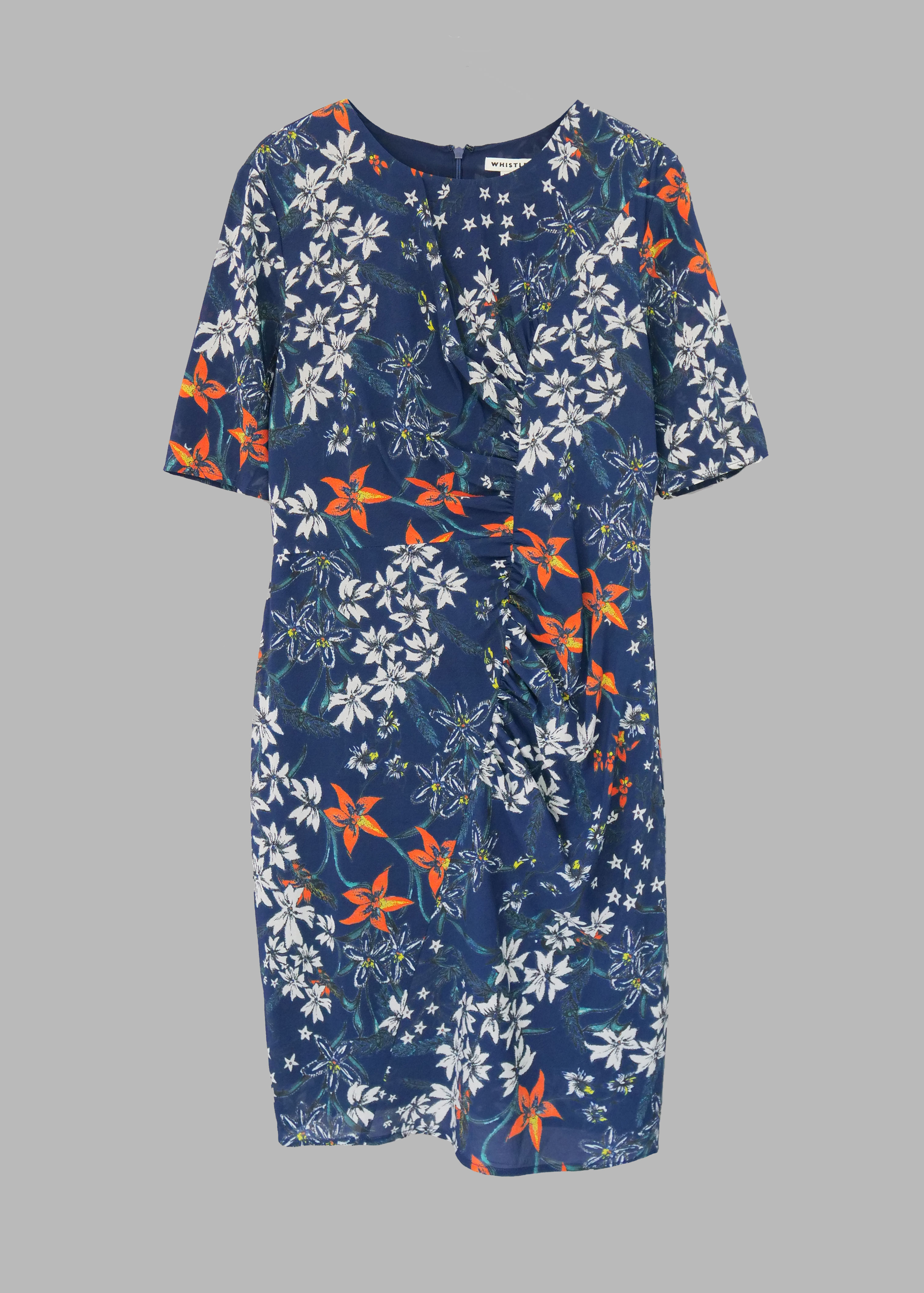 Whistles Floral Print Silk Dress | UK 12