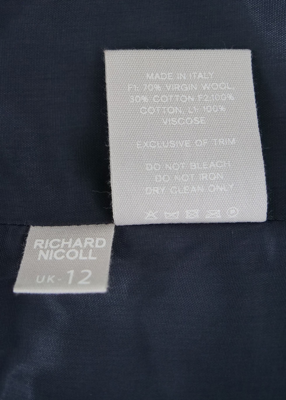 Thumbnail: Richard Nicoll Wool Twill Twist Dress | UK 12