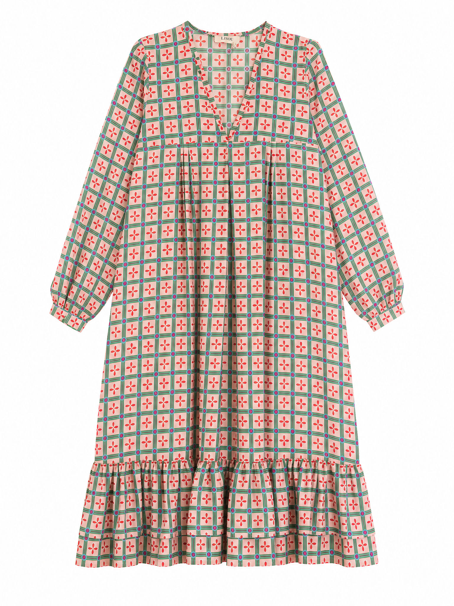 Lisou Ida Silk Geo Print Dress | UK 6