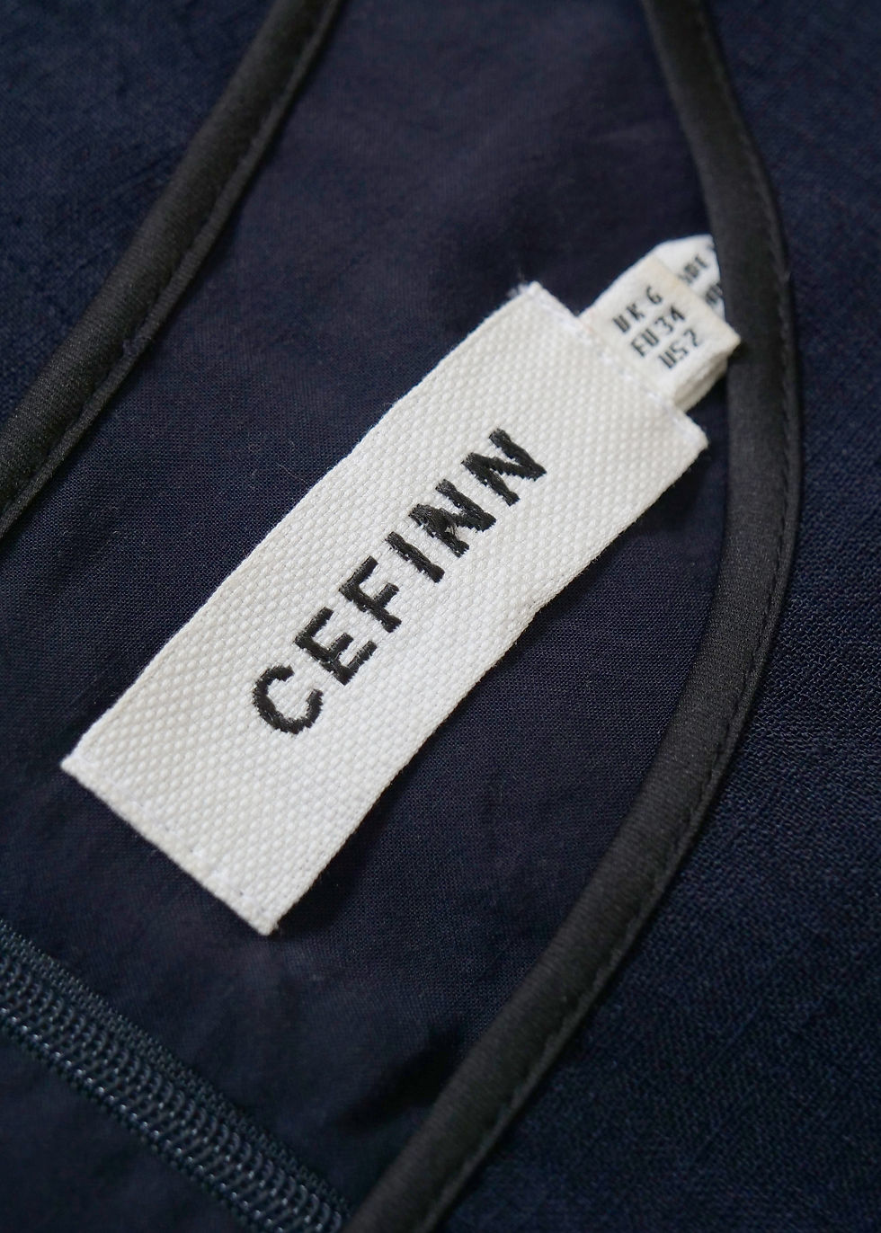 Thumbnail: Cefinn Navy Pleat Dress | UK 6