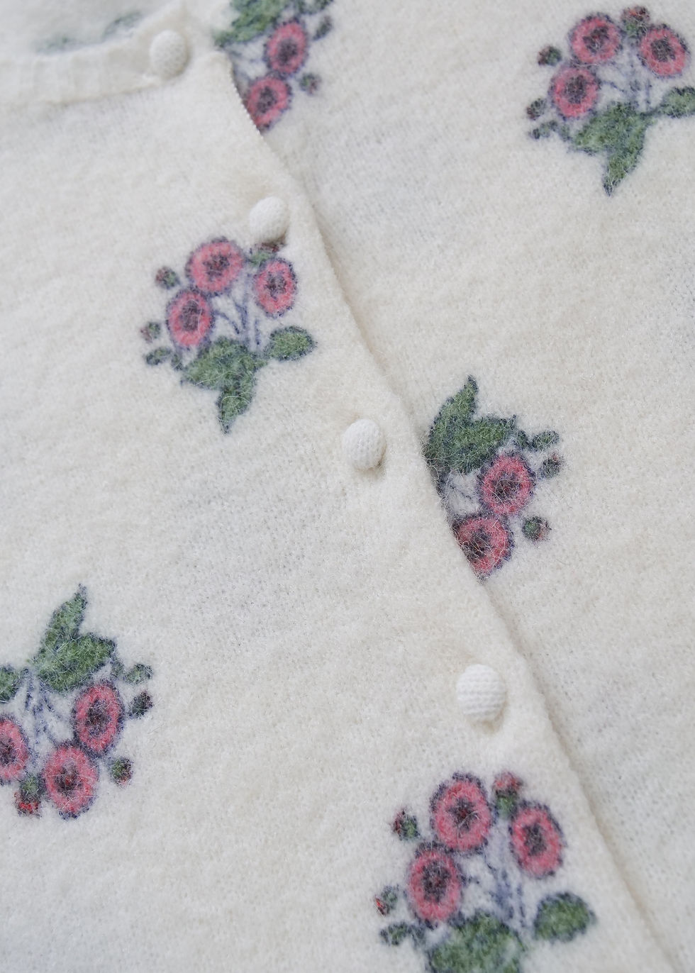 Thumbnail: Boden Printed Puff Sleeve Cardigan | M