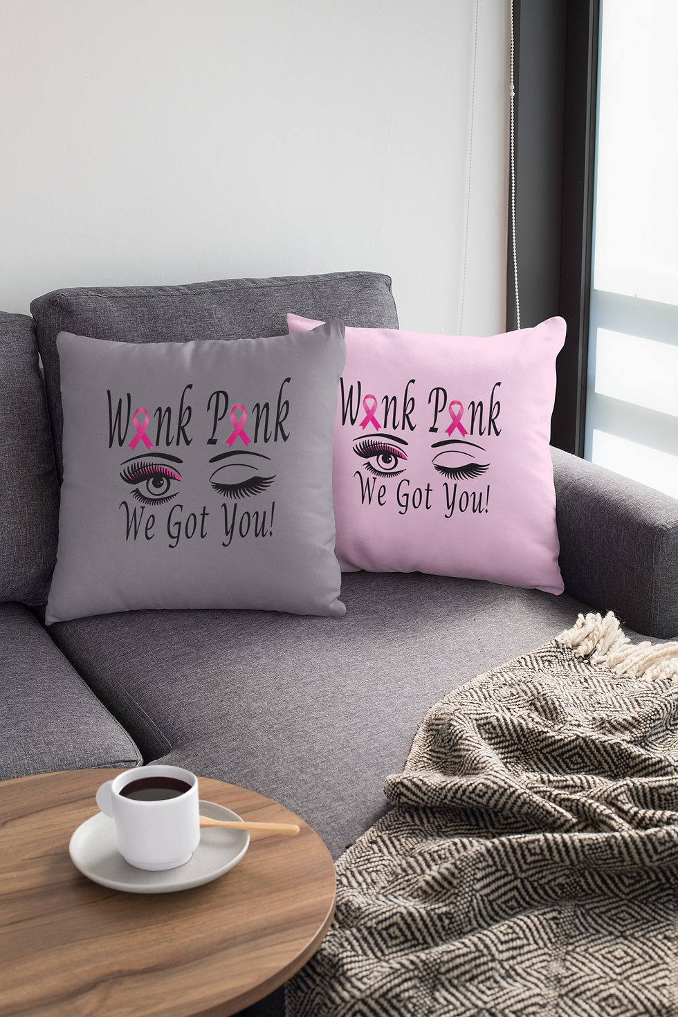 Thumbnail: "Wink Pink" Throw Pillow