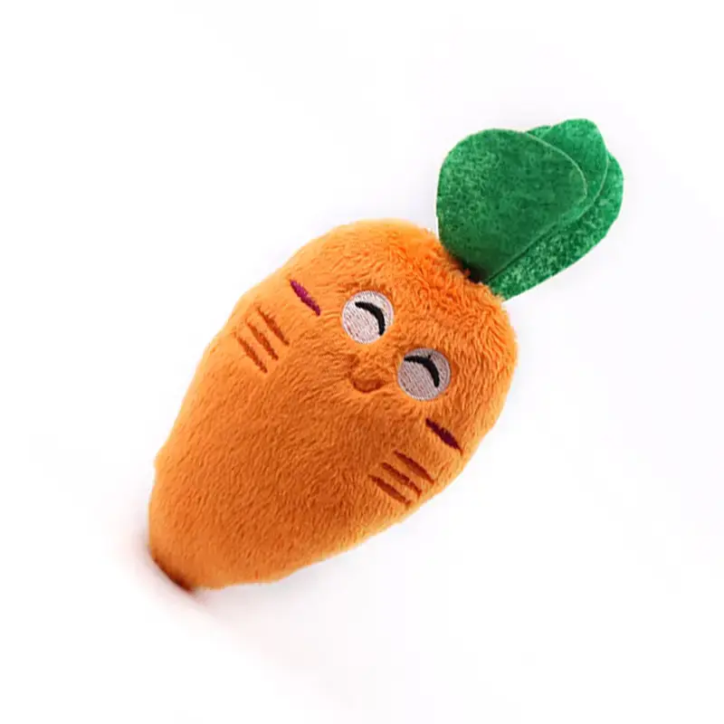 Thumbnail: Carrot Design Pet Grinding Teeth Squeaky Plush Toy Durable Chew Toy For Dog Interactive Supply.