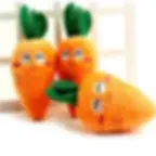 Carrot Design Pet Grinding Teeth Squeaky Plush Toy Durable Chew Toy For Dog Interactive Supply.