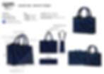 APM Monaco black mini canvas tote bag tech pack designed by Bastien Carsana with electric blue embroideries & stylish design.