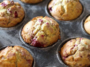 Muffin de limão e framboesa