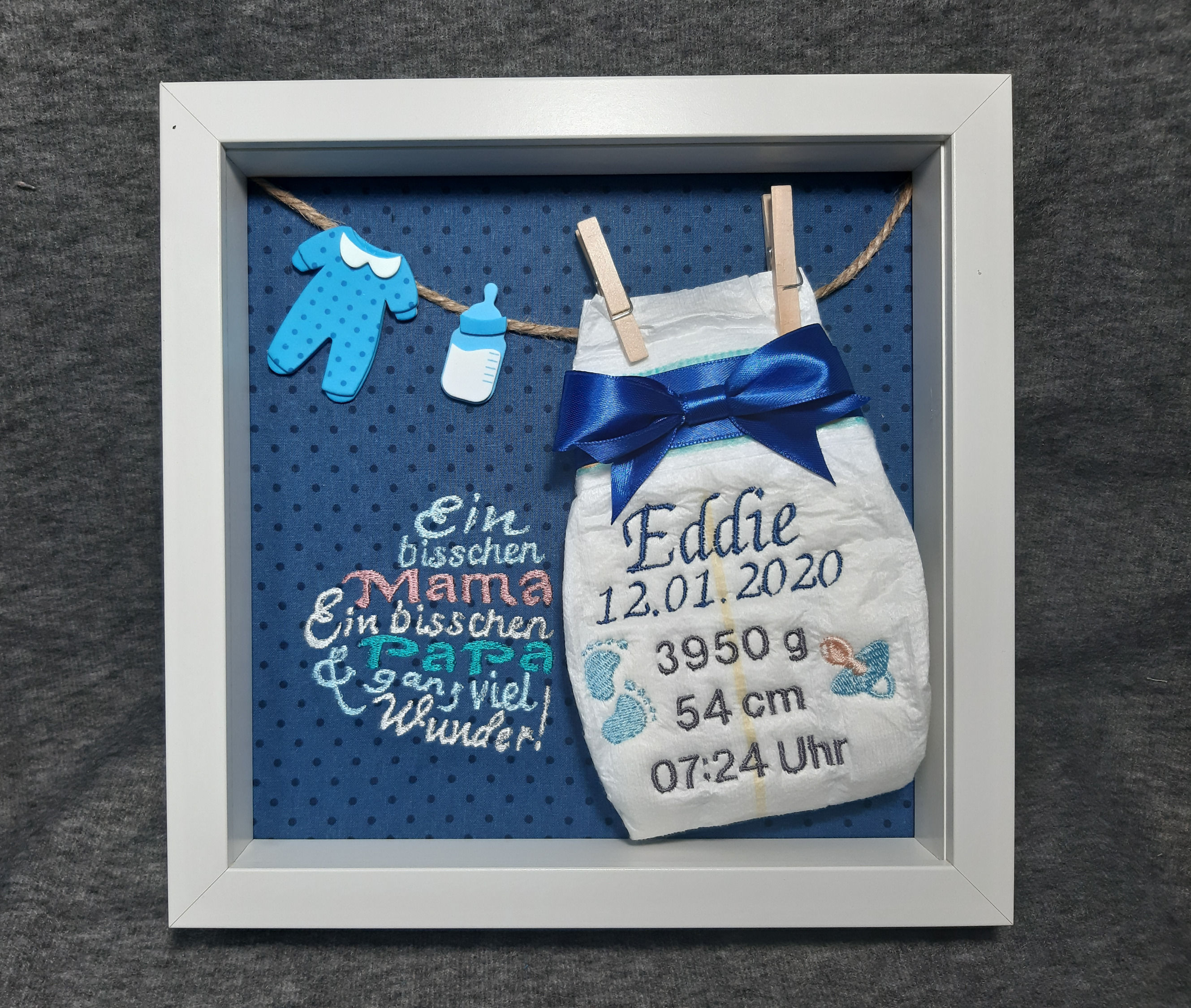 Eddie mit Wäscheleine