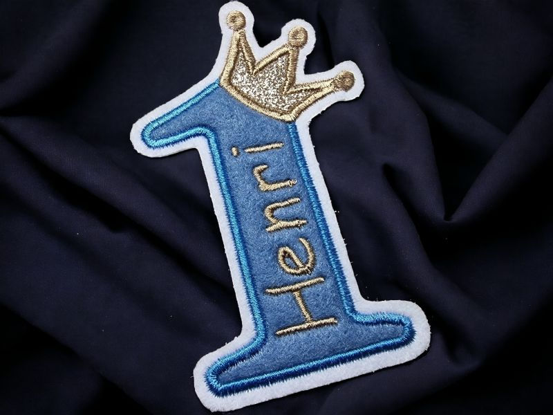 Miniaturbild: Geburtstagszahl 1 (Aufnäher/ Bügelbild)