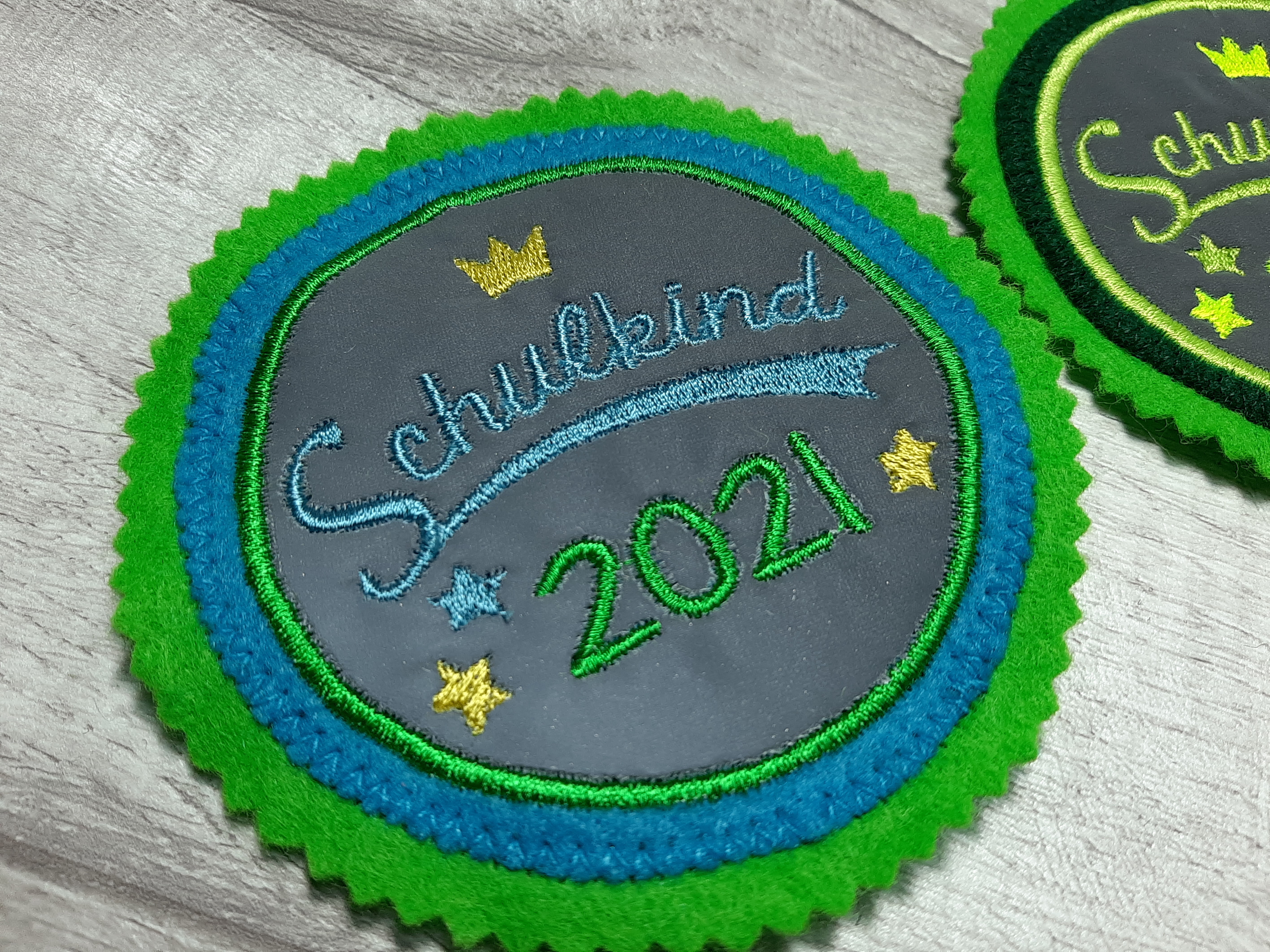 Reflektierender Patch Schulkind mit Wunschjahr