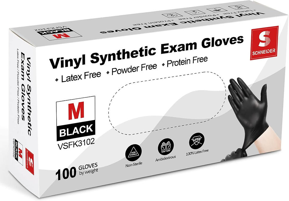 Thumbnail: Schneider Vinyl Synthetic Exam Gloves, 4 Mil, Latex Free Disposable Gloves for 