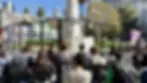 University students and professors holding public classes on Plaza de Mayo in Buenos Aires in April 2026, protesting the financial neglect of public education by the Argentinian government. Photo credit: TeleSUR.