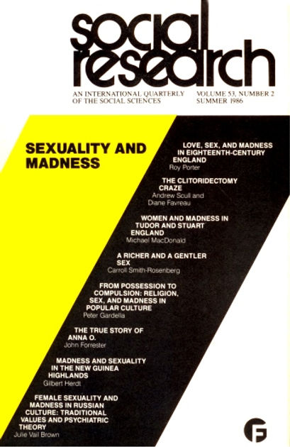 SEXUALITY AND MADNESS Vol 53 No 2 Summer 1986 