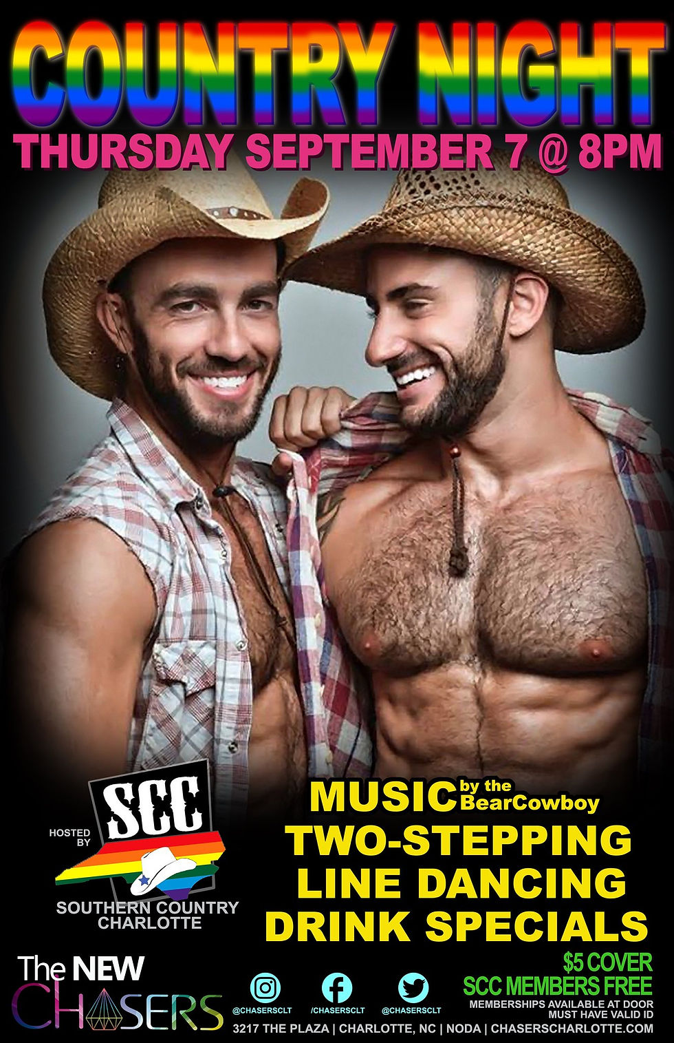 SCC Country Dance Night at the NEW Chasers