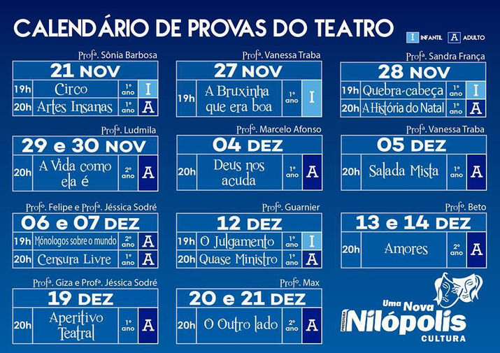 Prova Pública de Teatro reúne espetáculos em grande evento cultural de Nilópolis