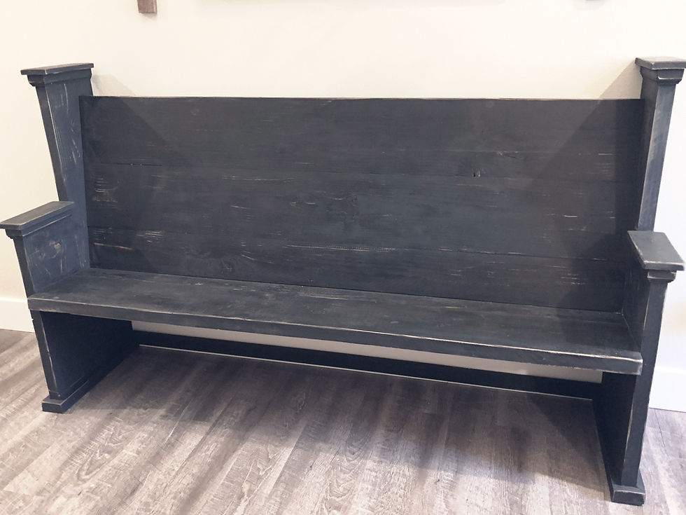 Black Reproduction DIY Church Pew