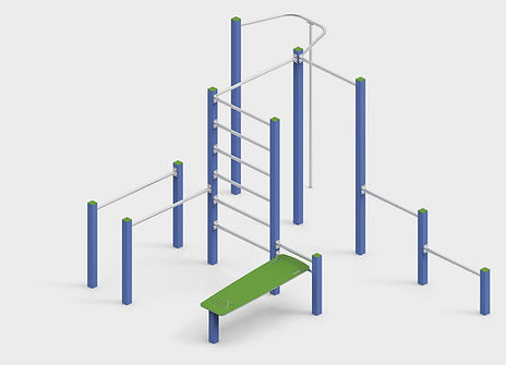 Struttura fitness all'aperto: percorsi di allenamento
