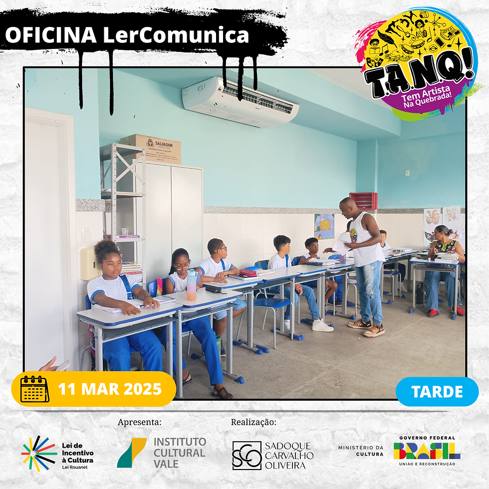 Oficina LerComunica de leitura e literatura: as contribuições para educação de crianças e adolescentes no bairro de Valéria, Salvador, Bahia, em 2 meses de realização