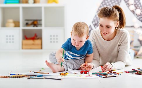 children's creativity. mother and baby s