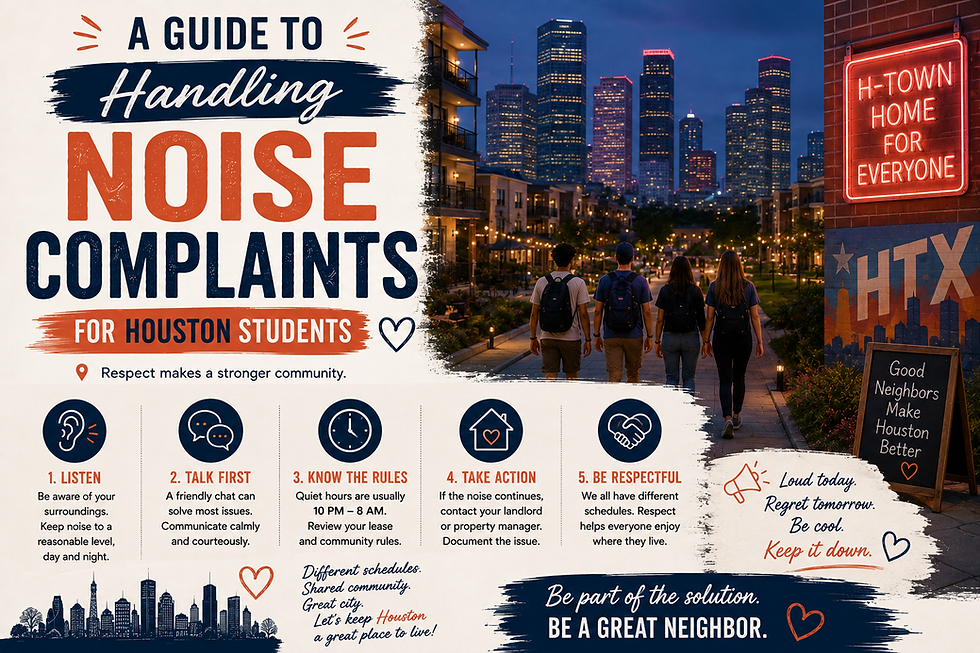 guide to handling noise complaints for houston students