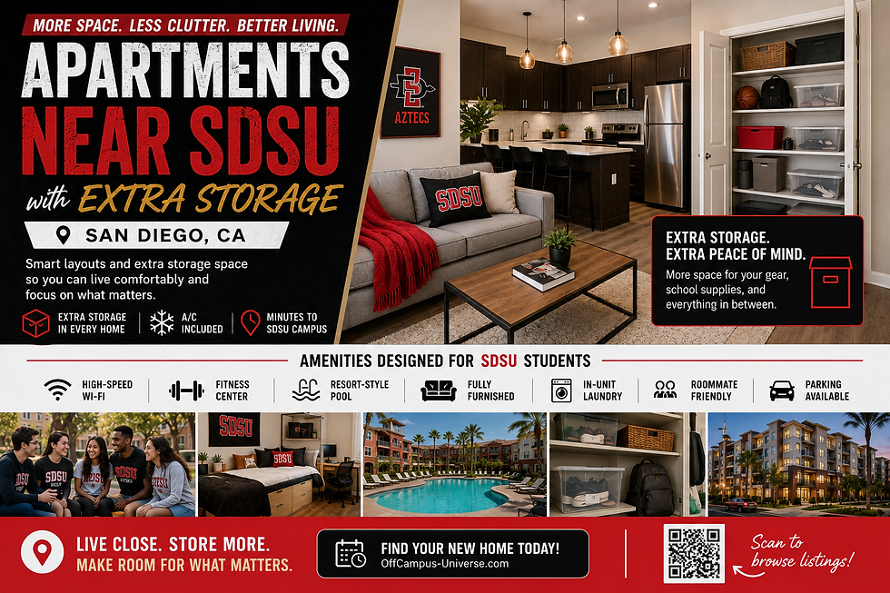 apartments near sdsu with extra storage