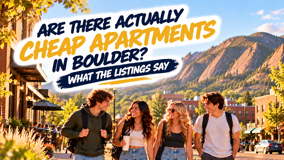 Are There Actually Cheap Apartments in Boulder? What the Listings Say