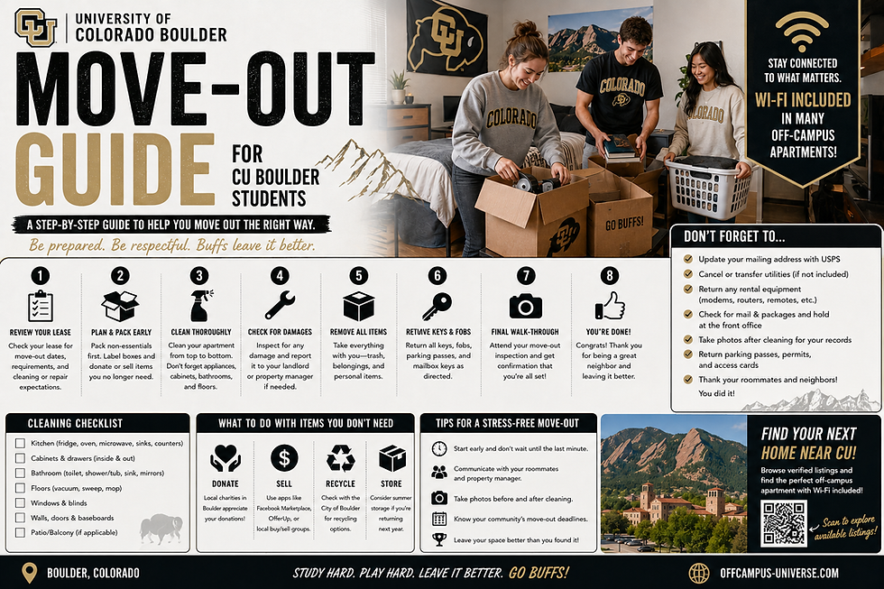 Move-out Guide For CU Boulder Students: What to Do Before You Hand Back the Keys