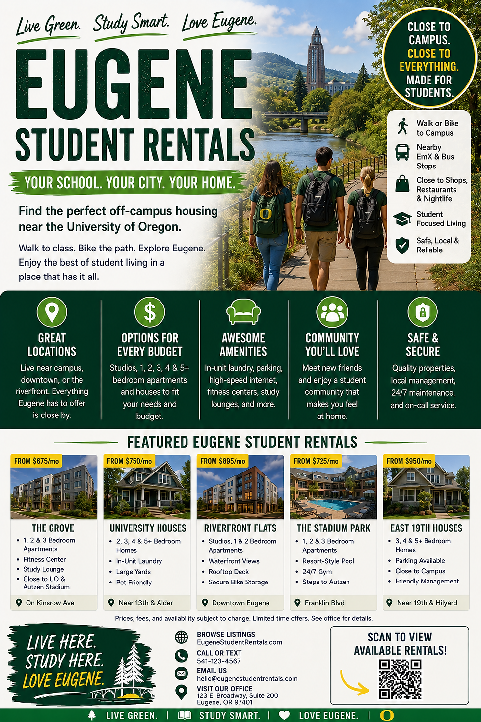 Eugene Rentals Near UO: Finding Off-Campus Housing at University of Oregon