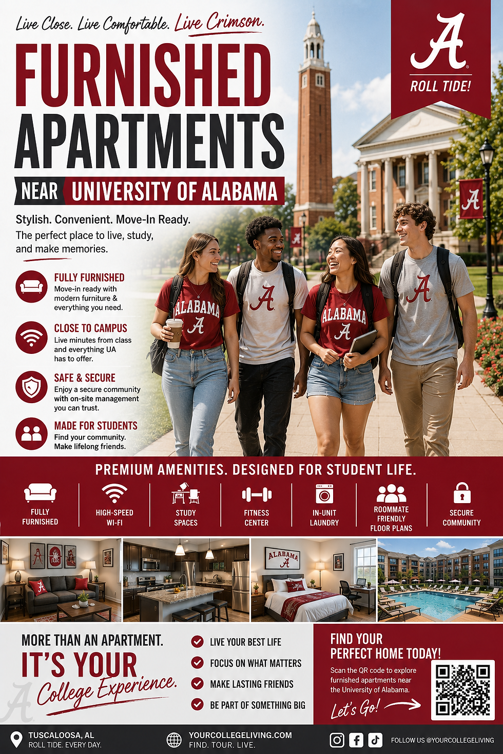 apartments near university of alabama with in-unit laundry