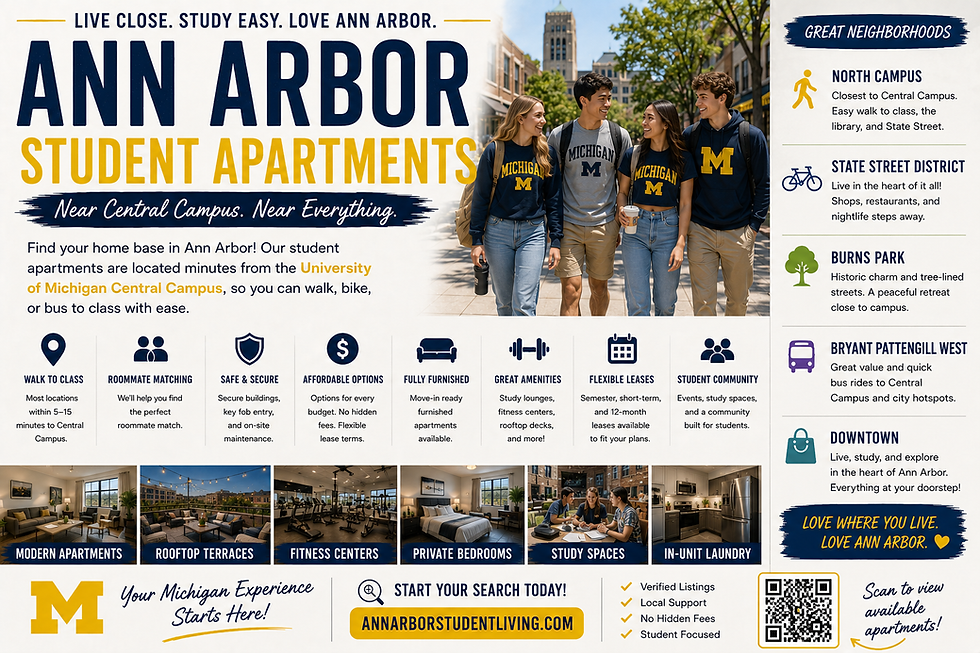 ann arbor student apartments near central campus