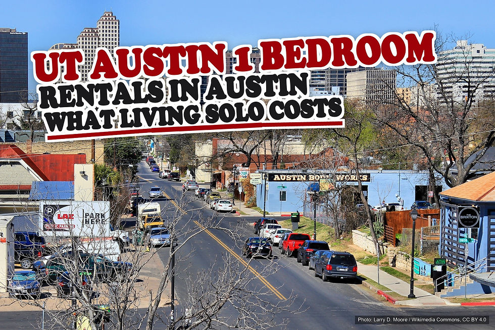 UT Austin 1 bedroom rentals: what living solo costs