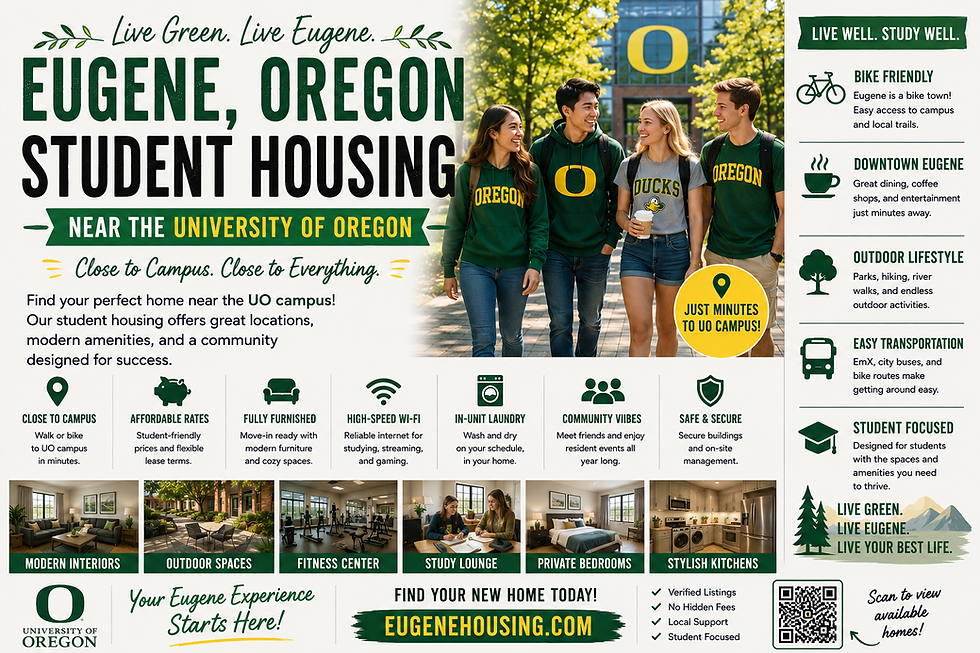 Eugene Oregon Student Housing Near UO: Off-Campus Living Guide