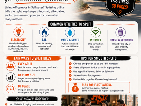 Guide To Splitting Utility Bills For Stillwater Students: Where to Start