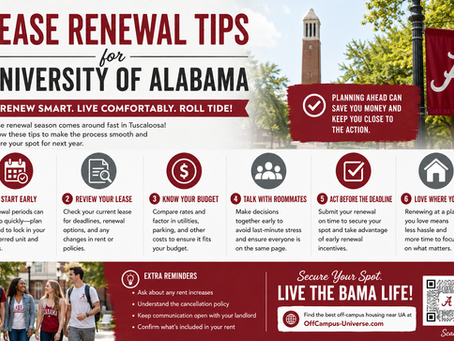 Lease Renewal Tips for University of Alabama Students