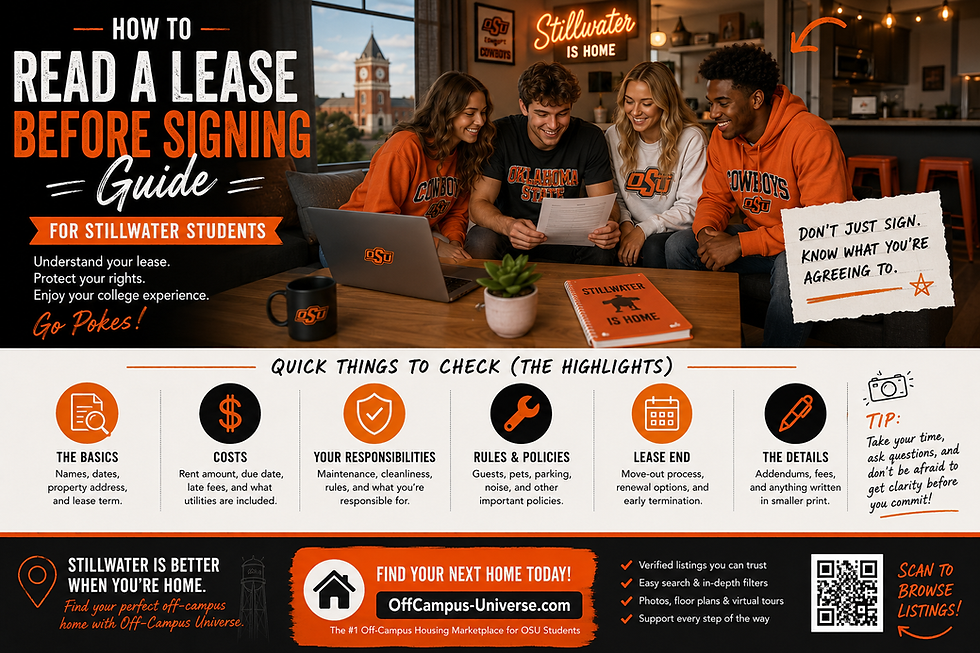 how to read a lease before signing guide for stillwater students