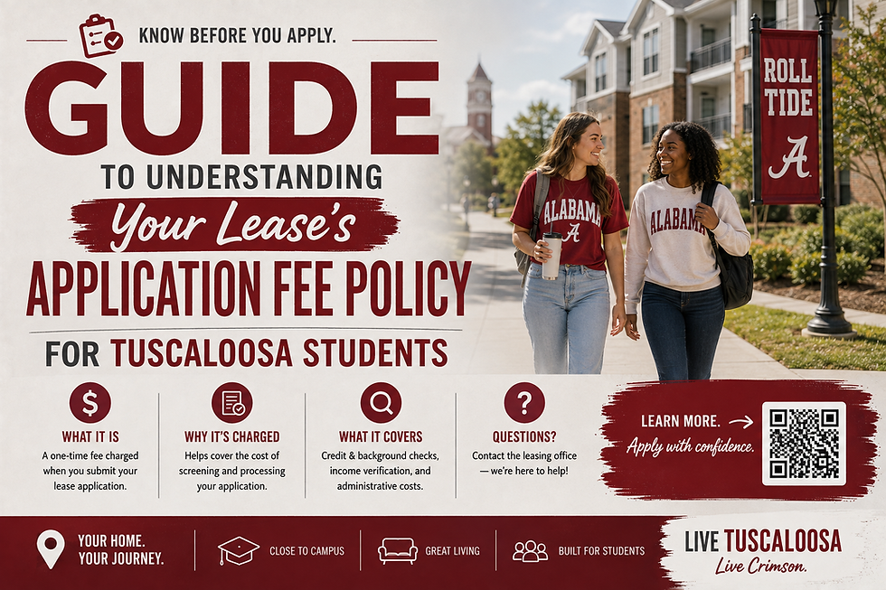 Guide to Understanding Your Lease's Application Fee Policy for Tuscaloosa Students: Where to Start