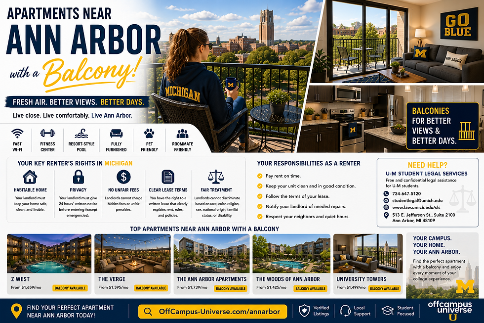 Apartments Near ANN Arbor With A Balcony: What You Actually Get