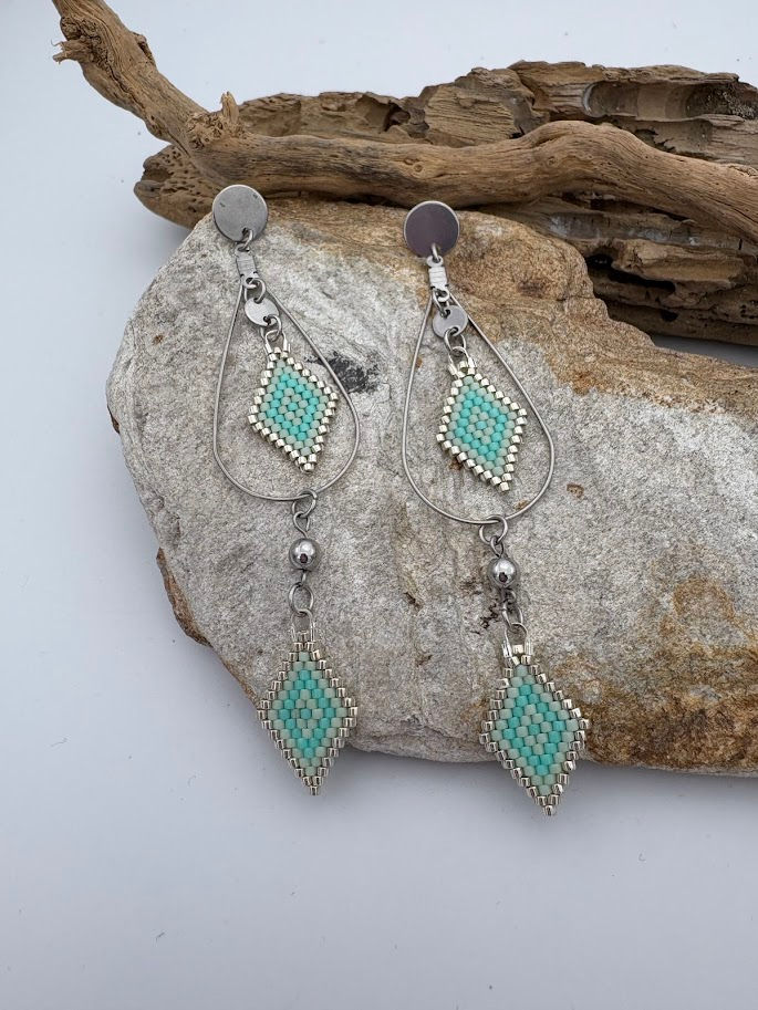 Miniature : boucles d'oreilles ezra création 100% artisanale