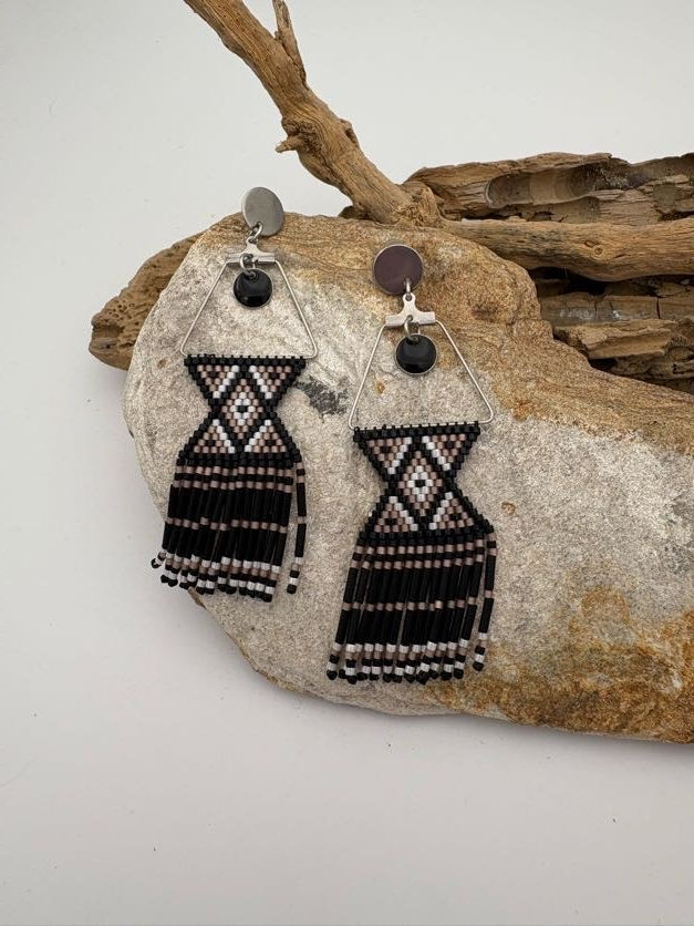 Miniature : boucles d'oreilles emma avec un joli motif géométrique