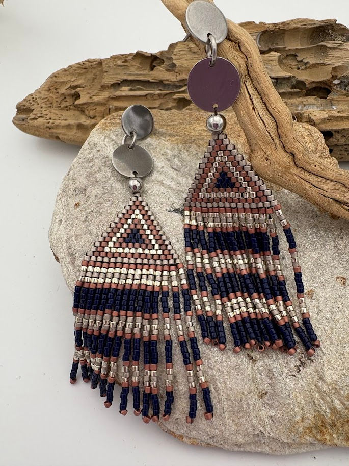 Miniature : boucles d'oreilles ariana création en perles miyuki