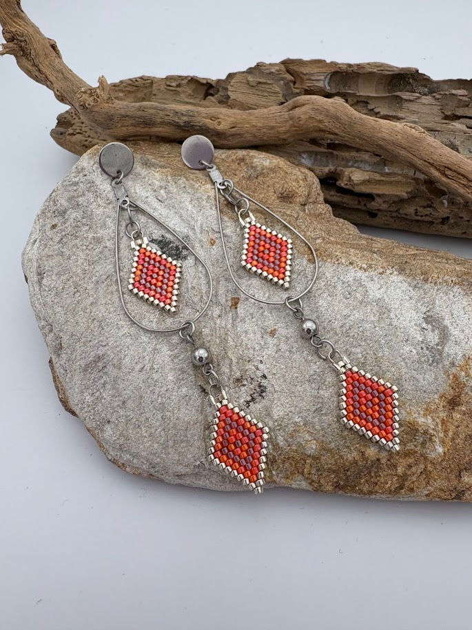 Miniature : boucles d'oreilles ezra création unique