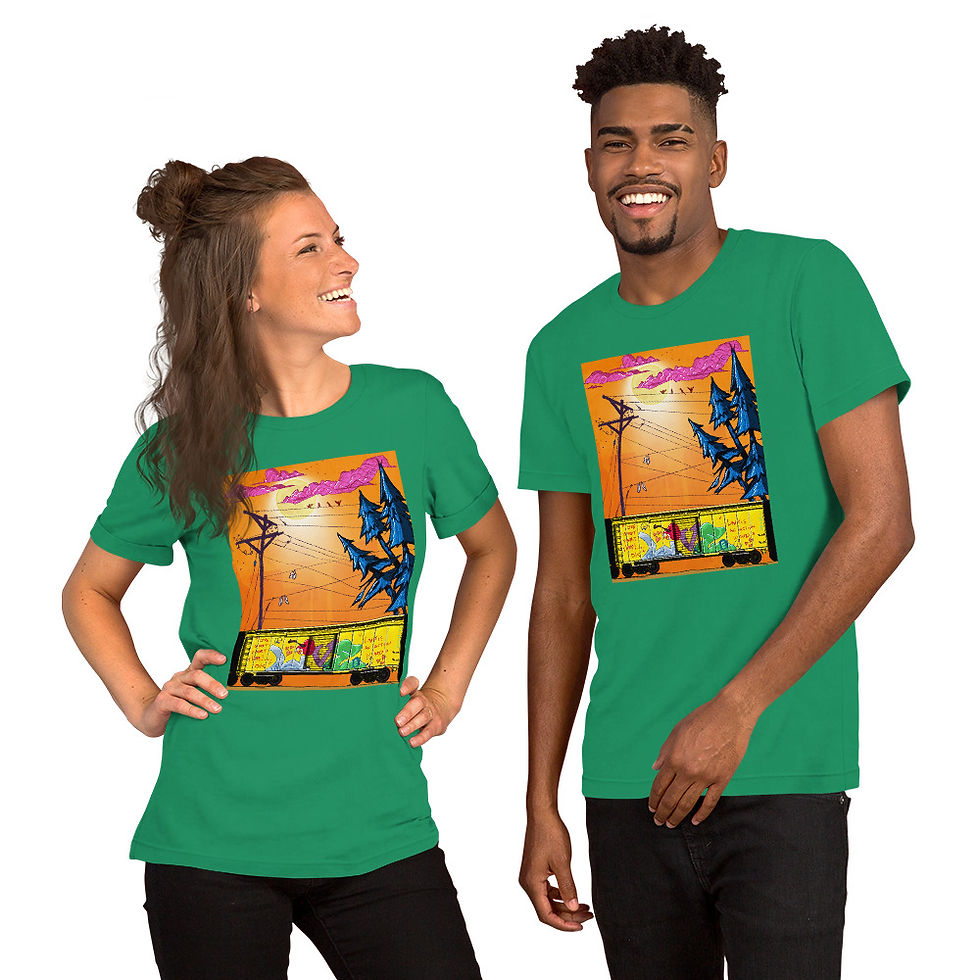 Thumbnail: Love Freight Car Unisex t-shirt