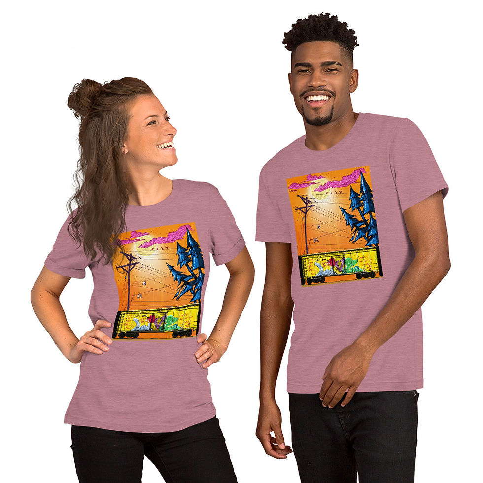 Thumbnail: Love Freight Car Unisex t-shirt