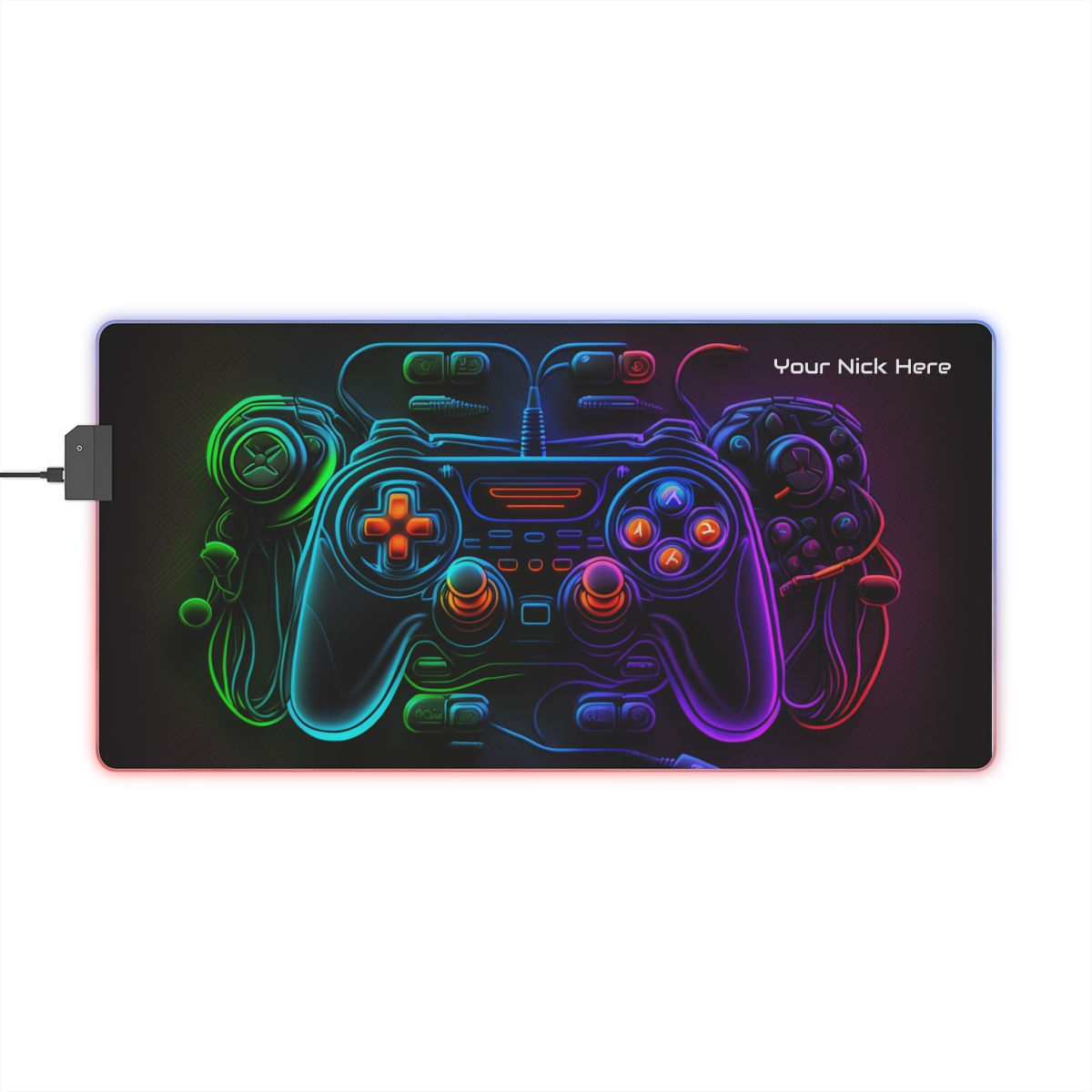 Custom Nickname Gaming LED Mouse Pad