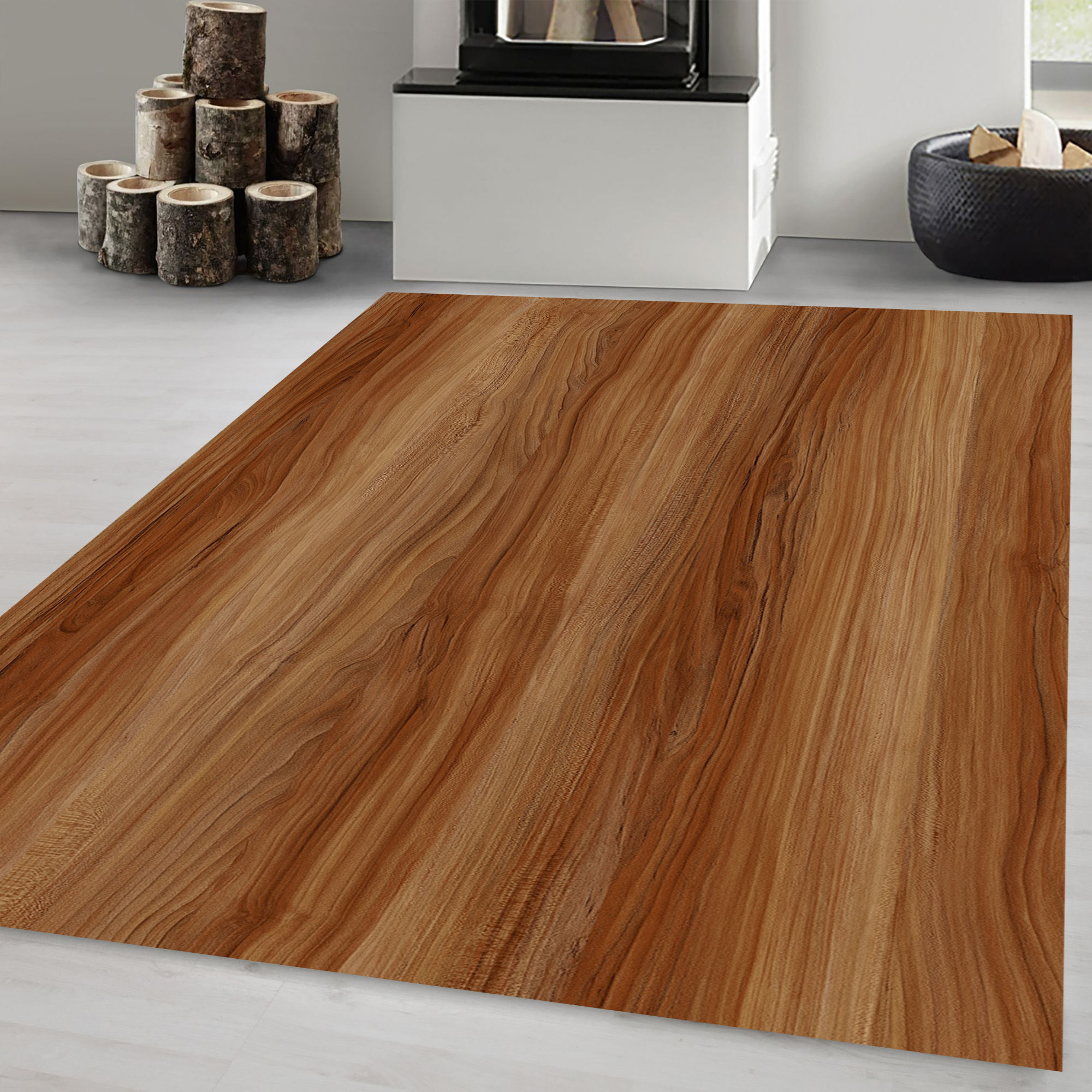 Ahşap Yüzey Tasarımlı Halı