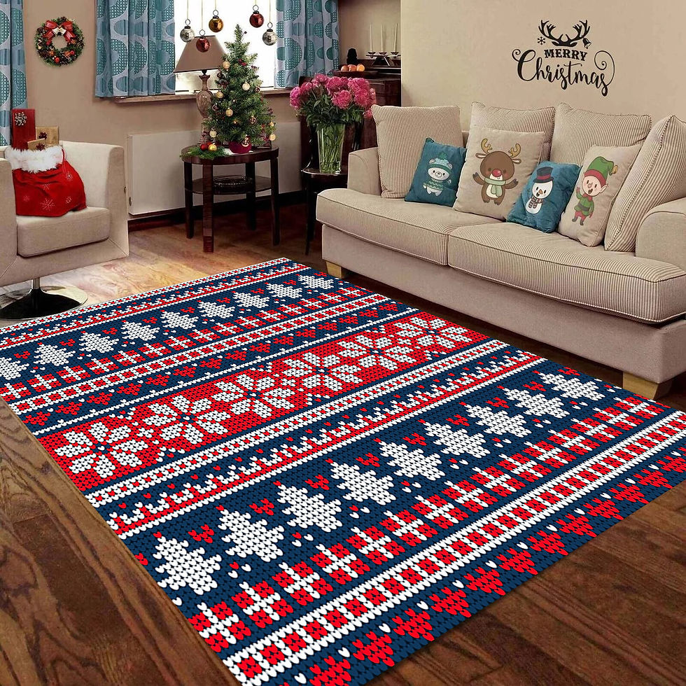 Küçük resim: Örgü Görünümlü Noel Halısı