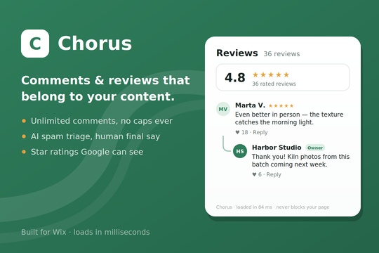 Chorus Comments banner
