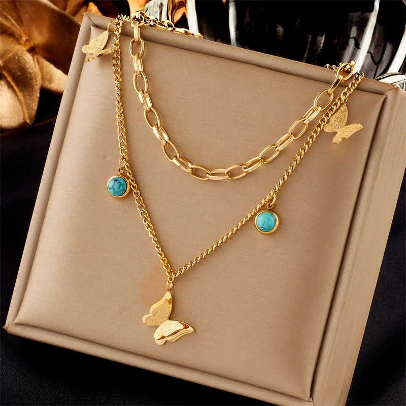 Butterfly Glow Layered Necklace